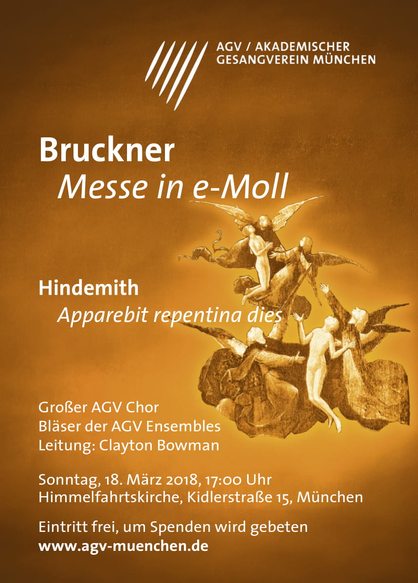 Bruckner und Hindemith: Konzert des großen AGV Chor
