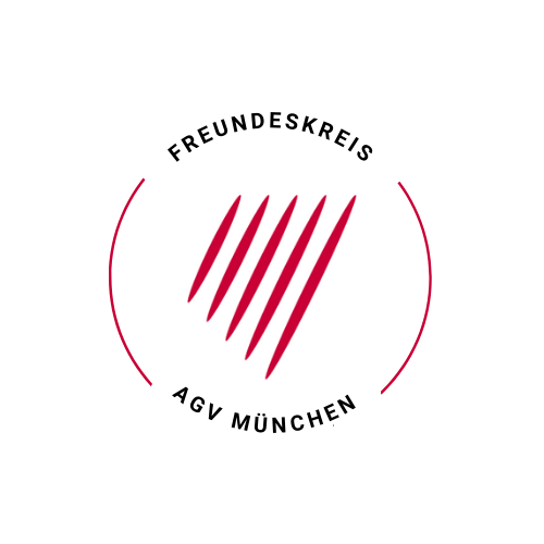 Kreisrundes Logo mit abstrakter Lyra in der Mitte